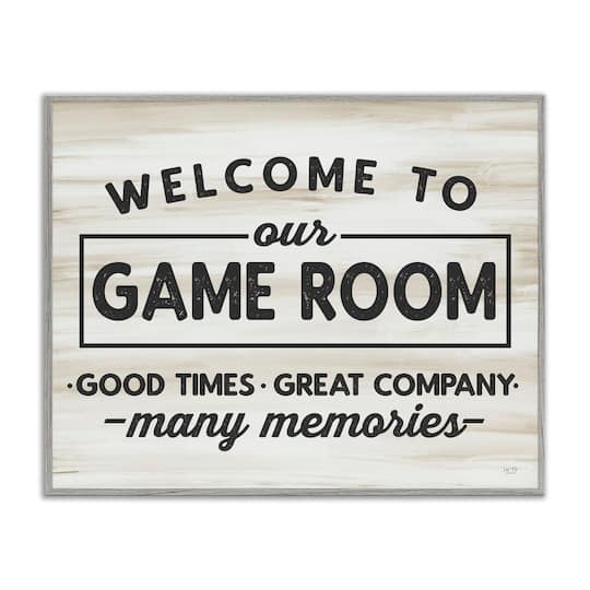 Stupell Industries Welcome To Game Room Framed Giclee Art